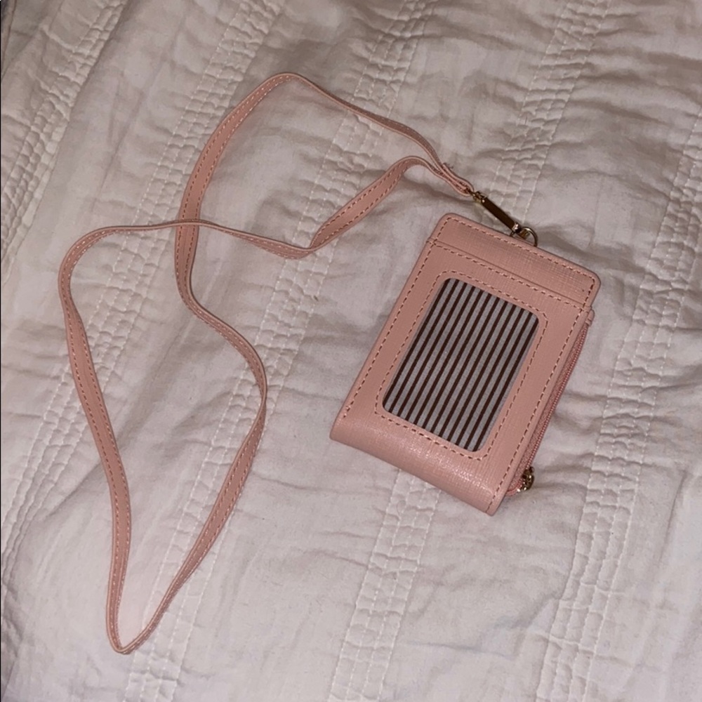 pink lanyard with wallet!